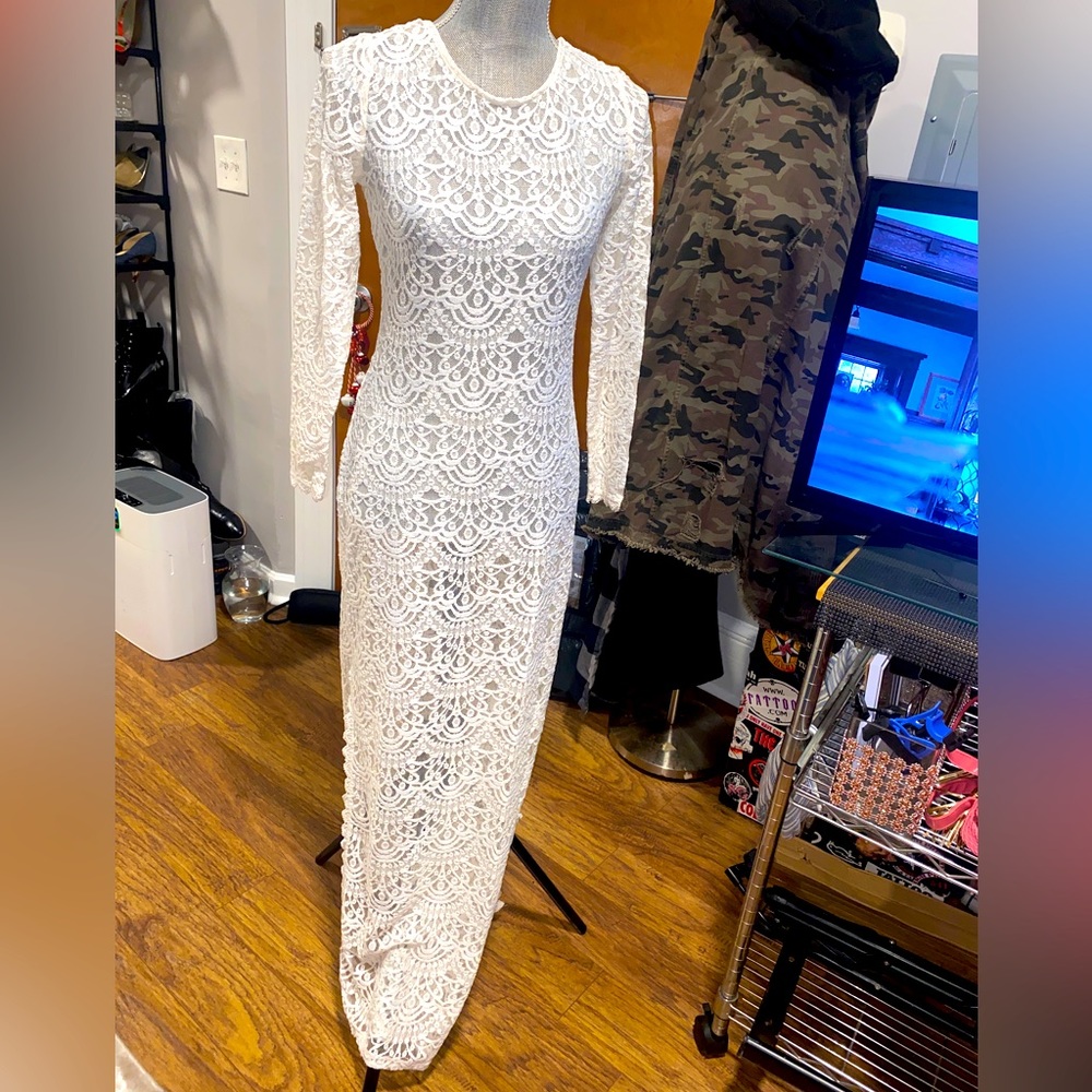 Lace Maxi Beach Resort Dress